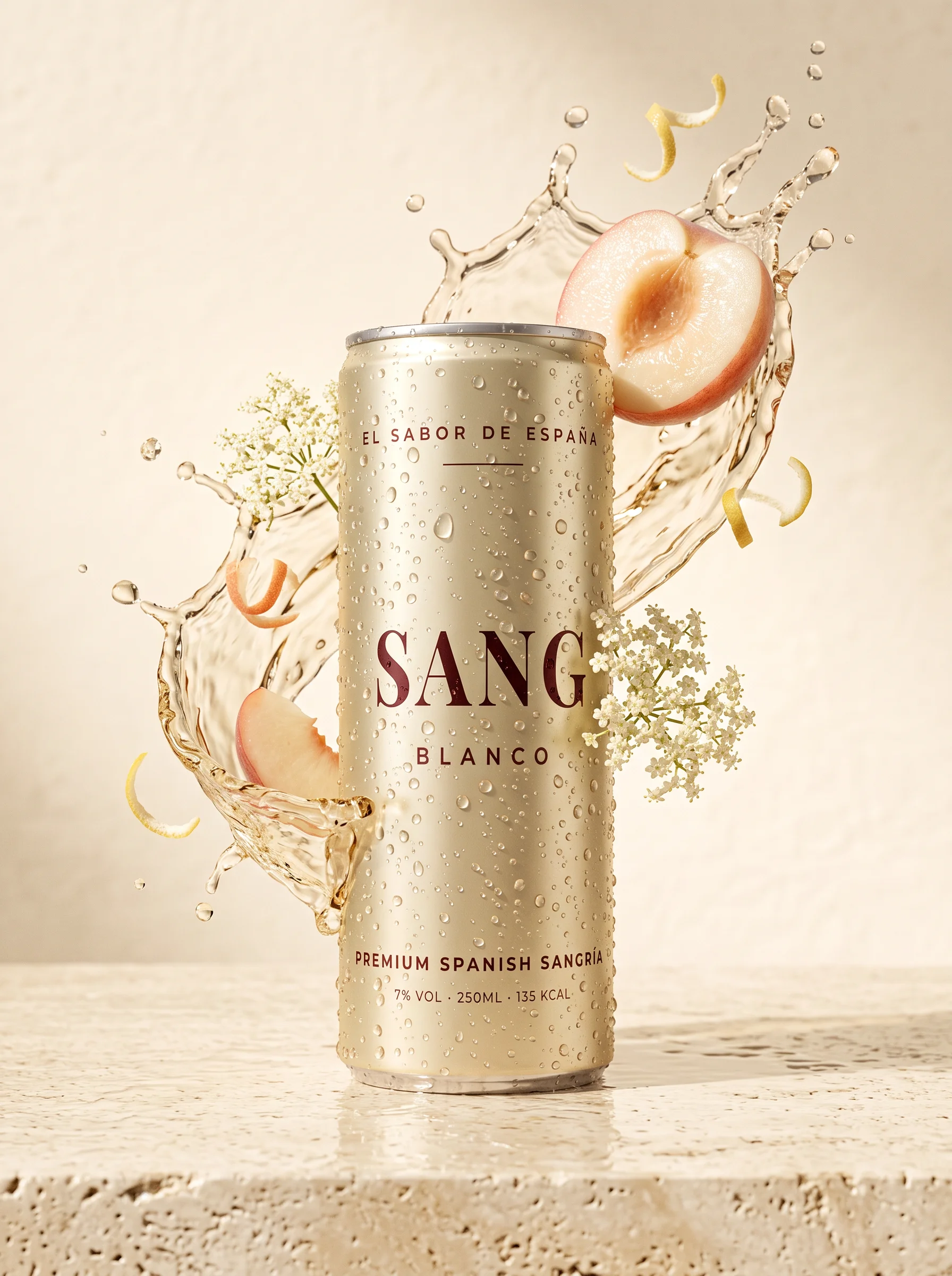 SANG Blanco met splash van witte sangría, perzik en vlierbloesem