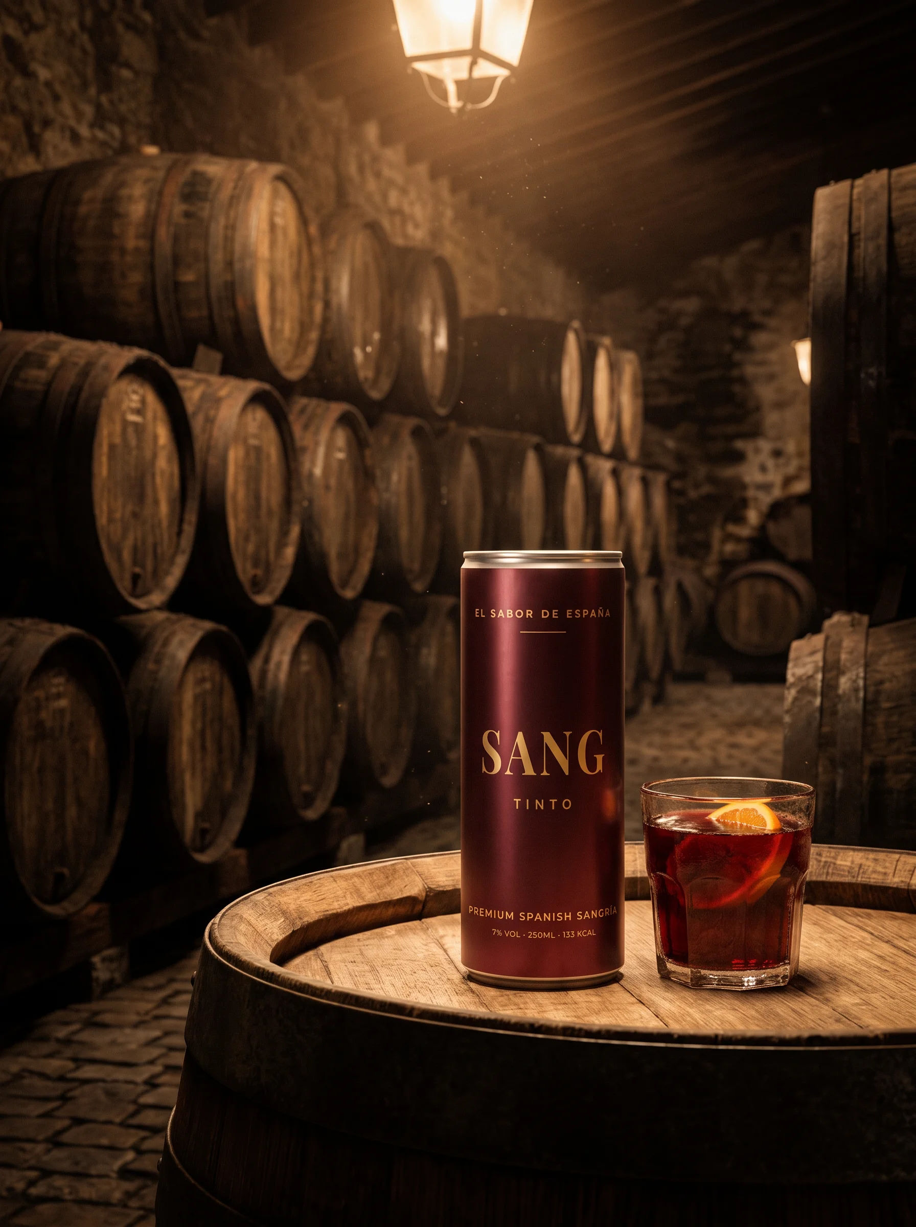 SANG Tinto in een oude Spaanse bodega tussen eiken vaten